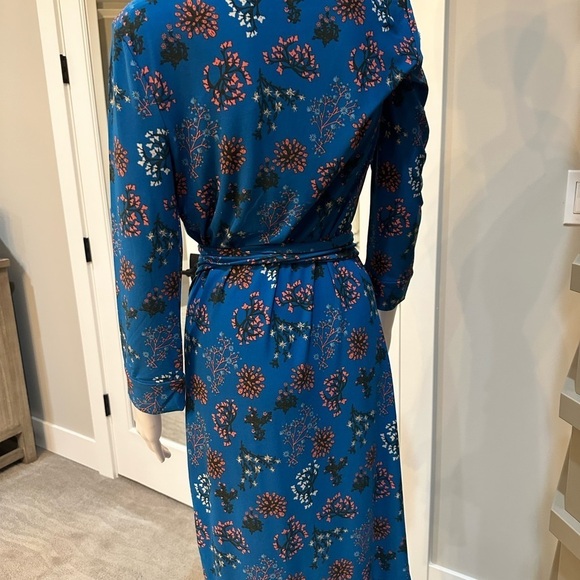 Remade Wrap Dress Teal Floral Size M NWOT - Picture 4 of 9